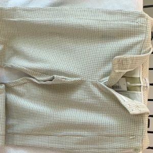 ECRU woman’s pant, “Sullivan Trouser with side inset”. Color: lime check